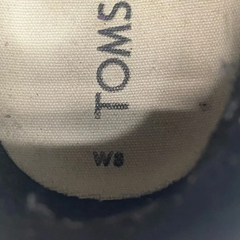 Toms Women's Black Suede Paxton Slip On Casual Sneakers Size 8